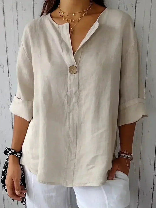 Calantha- Casual V-neck Blouse