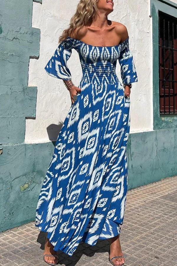 Zariah - Elegant Off-Shoulder Maxi Dress