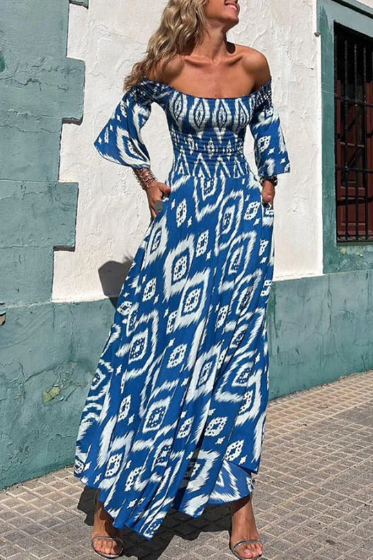 Zariah - Elegant Off-Shoulder Maxi Dress