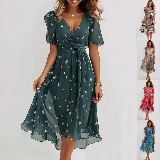 Jey - Elegant short sleeve dress