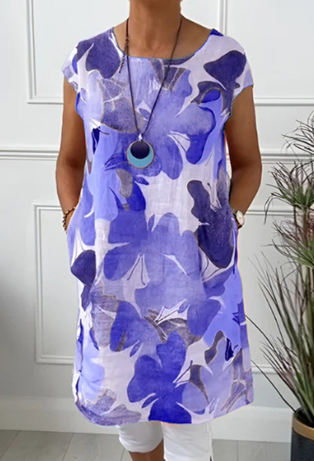 Mika -  Comfortable dress with butterfly print