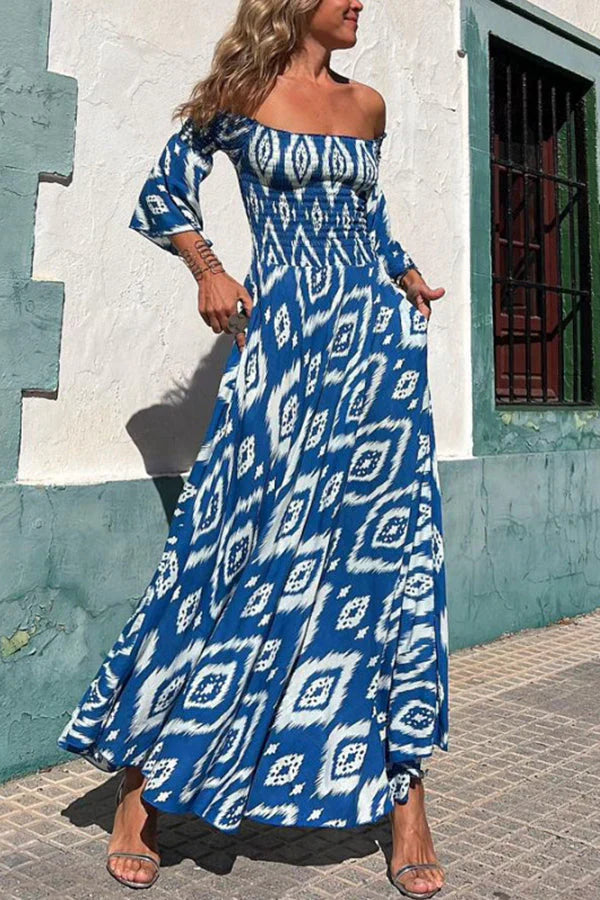 Zariah - Elegant Off-Shoulder Maxi Dress