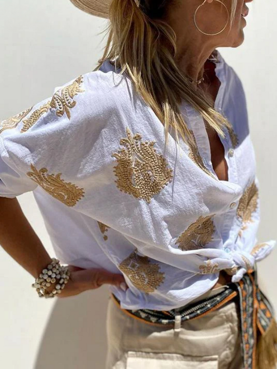 Ila - Stylish Embroidered Shirt