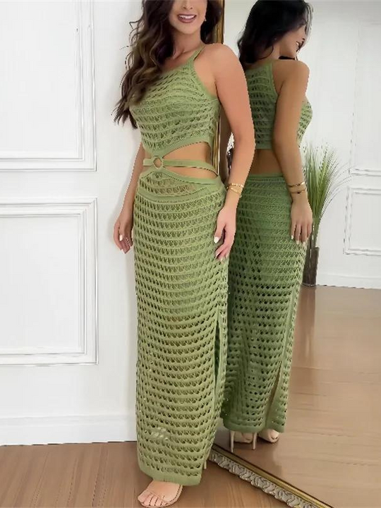 Aleah - Maxi Dress with Crochet Cutouts