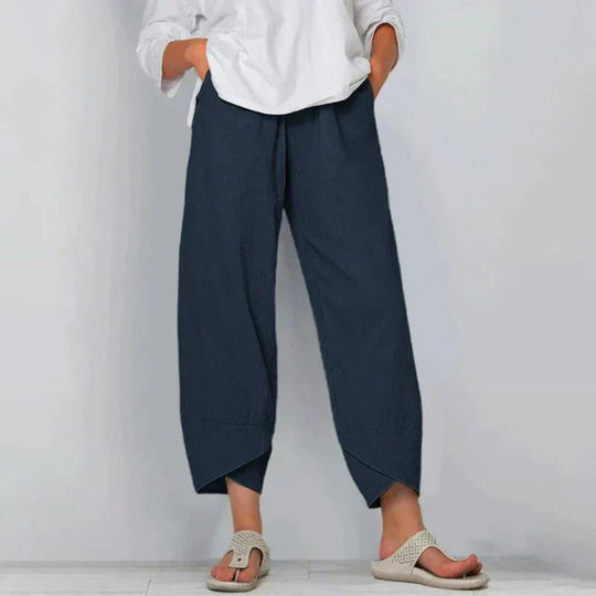 Hazel - Chic cotton and linen trousers