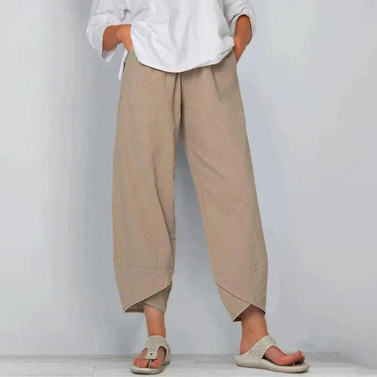 Hazel - Chic cotton and linen trousers