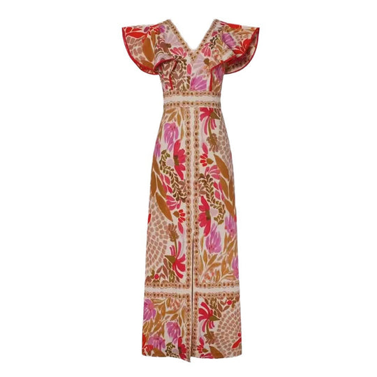 Zully - Elegant Printed Midi Dress