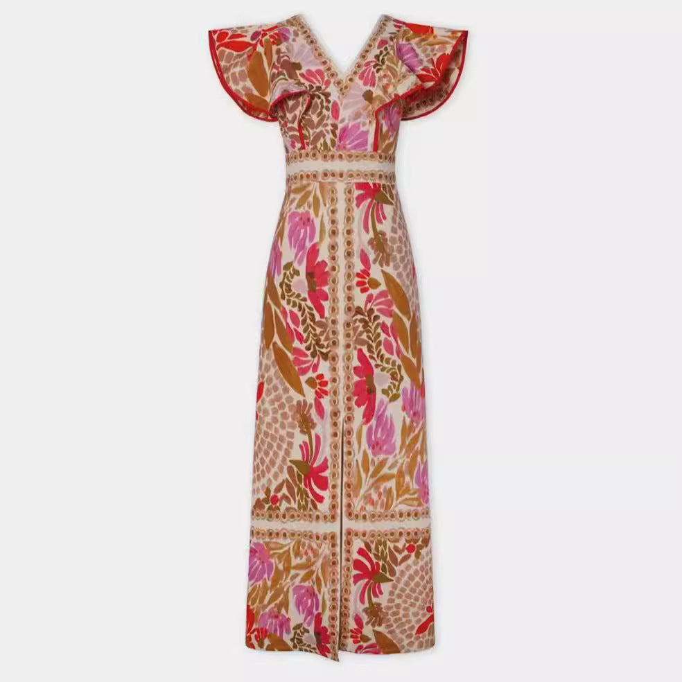 Zully - Elegant Printed Midi Dress