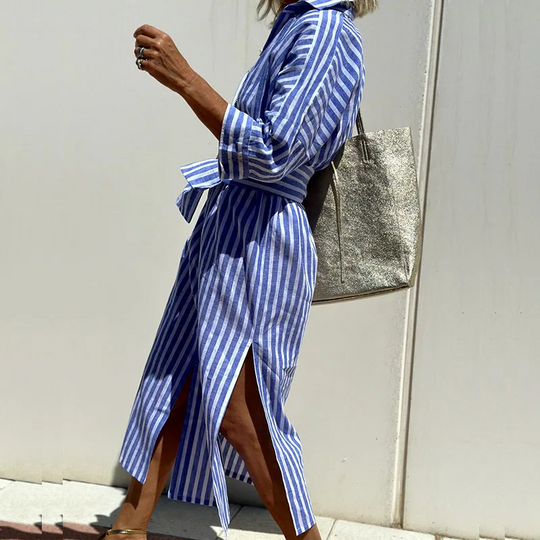 Colette - Striped Shirt Dress