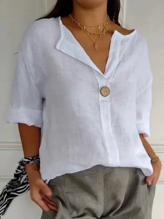 Calantha- Casual V-neck Blouse