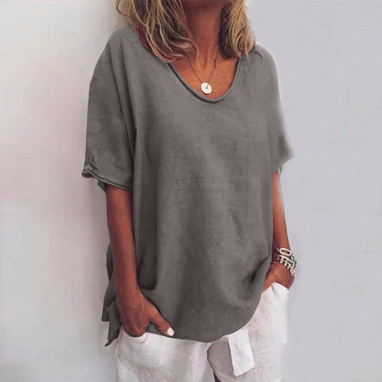 Selena - Soft Loose Fit Tummy Covering Shirt