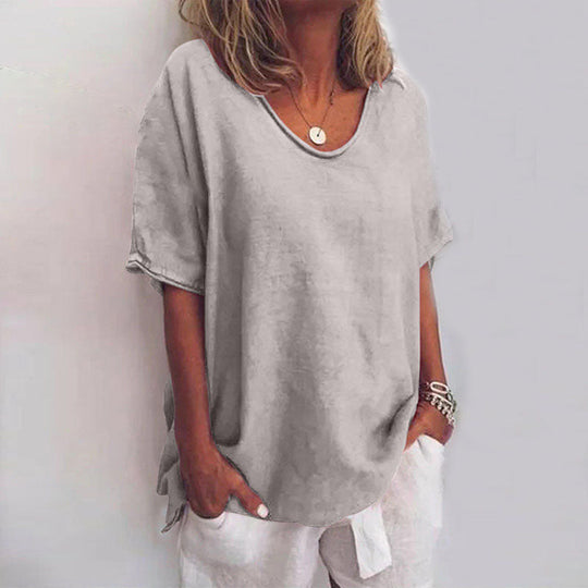 Selena - Soft Loose Fit Tummy Covering Shirt