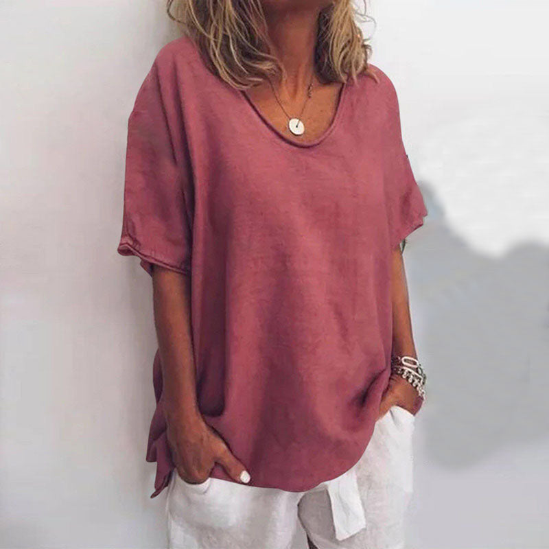 Selena - Soft Loose Fit Tummy Covering Shirt