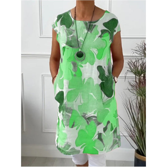 Mika -  Comfortable dress with butterfly print